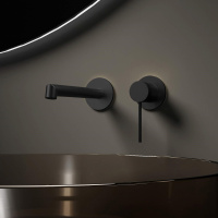 Смеситель для раковины Rim VBFW-2RM1MB встраиваемый однорычажный, черный матовый - Gidratop.ru изображение