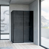 Душевой уголок Slim Soft VSR-1SS9012CGB, 1200*900, черный, стекло тонированное - Gidratop.ru изображение