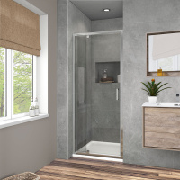 Душевая дверь Intra VDP-1I7080CL, 700/800, хром, стекло прозрачное - Gidratop.ru изображение