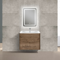 База под раковину Paola 600 подвесная, 2 выкатных ящика soft close, Beton - Gidratop.ru изображение