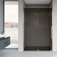 Душевая дверь Arno VPS-1A120CG, 1200, хром, стекло тонированное - Gidratop.ru изображение