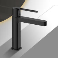 Смеситель для раковины Rondo VBF-1R1MB однорычажный, черный - Gidratop.ru изображение