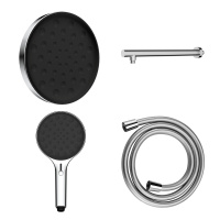 Комплект Inspire VSHH-3I2AHCH, верхний душ с держателем, ручной душ с шлангом, хром - Gidratop.ru изображение