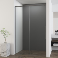 Душевая дверь Ultima VDS-7UL140CLGM, 1400, вороненая сталь, стекло прозрачное - Gidratop.ru изображение