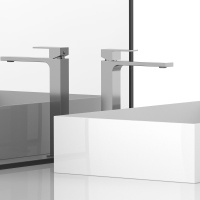 Смеситель для раковины Cube VBF-1C02CH однорычажный, хром - Gidratop.ru изображение