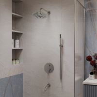 Душевой комплект Villa VSFW-1VL3BN встраиваемый, 3 режима, брашированный никель - Gidratop.ru изображение