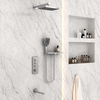 Душевой комплект VSFW-431T1RCH встраиваемый, термостатический, 3 режима, хром - Gidratop.ru изображение