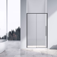 Душевая дверь Slim-N VDS-4SN140CLB, 1400, черный, стекло прозрачное - Gidratop.ru изображение