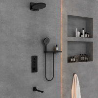 Душевой комплект VSFW-433TI1RMB встраиваемый, черный - Gidratop.ru изображение