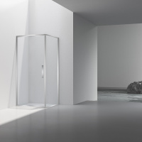 Душевой уголок Slim 8mm VSR-4SLP9010CL, 1000*900, хром, стекло прозрачное - Gidratop.ru изображение