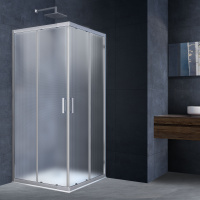 Душевой уголок Rapid VSS-3R80/90MT, (800-900)x(800-900), хром, стекло текстурное - Gidratop.ru изображение