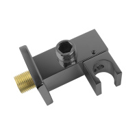 Держатель ручного душа VSC-41GM с подводом воды, вороненая сталь - Gidratop.ru изображение