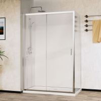 Душевой уголок City VSR-5CT9011CL, 1100*900, хром, стекло прозрачное - Gidratop.ru изображение