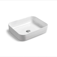 Раковина керамическая Vincea VBS-105, 500*410*130, накладная, цвет белый - Gidratop.ru изображение