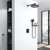 Душевой комплект Inspire VSFW-3I21MT2RMB встраиваемый, термостатический, двухрежимный, черный - Gidratop.ru изображение