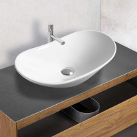 Раковина керамическая Vincea VBS-508, 615*360*155, накладная, цвет белый - Gidratop.ru изображение