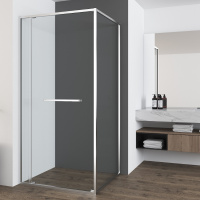 Душевой уголок Tesi VSRW-7TS9012CL, 1200*900, хром, стекло прозрачное - Gidratop.ru изображение