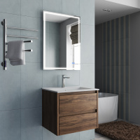 База под раковину Gio 600 подвесная, 2 выкатных ящика soft-close, C.Oak - Gidratop.ru изображение