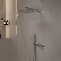 Душевой комплект Groove VSFW-4G01BN встраиваемый, 2 режима, 30см верх душ, брашированный никель - Gidratop.ru изображение