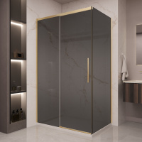 Душевой уголок Stella VSR-1ST9012CGG, 1200*900, брашированное золото, стекло тонированное - Gidratop.ru изображение