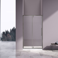 Душевая дверь Slim-N VDP-4SN120CLGM, вороненая сталь, стекло прозрачное - Gidratop.ru изображение
