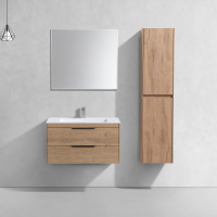 База под раковину Chiara 2D 800 подвесная, 2 выкатных ящика soft-close, N.Oak - Gidratop.ru изображение