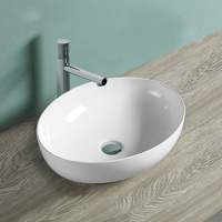 Раковина керамическая Vincea VBS-51552, 520*395*130, накладная, цвет белый - Gidratop.ru изображение