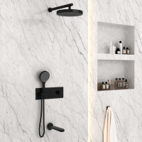 Душевой комплект Inspire VSFW-432TI3MB встраиваемый, черный - Gidratop.ru изображение