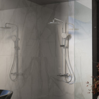 Душевая стойка Rondo VSFS-1R1CH с изливом, хром - Gidratop.ru изображение