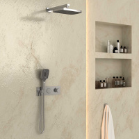 Душевой комплект VSFW-422T1CH встраиваемый, термостатический, 2 режима, хром - Gidratop.ru изображение