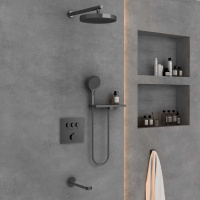 Душевой комплект Inspire VSFW-431I2RGM встраиваемый, вороненая сталь - Gidratop.ru изображение