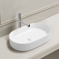 Раковина керамическая Vincea VBS-50760, 600*380*122, накладная, цвет белый - Gidratop.ru изображение