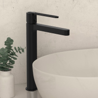 Смеситель для раковины Rondo VBF-1R2MB однорычажный, черный - Gidratop.ru изображение