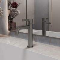 Смеситель для раковины Villa VBF-1VL1GM однорычажный, вороненая сталь - Gidratop.ru изображение