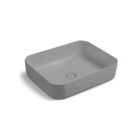 Раковина керамическая Vincea VBS-105MG, 500*410*130, накладная, цвет матовый серый - Gidratop.ru изображение