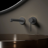 Смеситель для раковины Rim VBFW-2RM1GM встраиваемый однорычажный, вороненая сталь - Gidratop.ru изображение