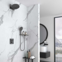 Душевой комплект Inspire VSFW-3I21MT1RGM встраиваемый, термостат, двухрежимный, вороненая сталь - Gidratop.ru изображение