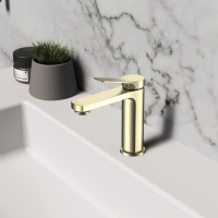 Смеситель для раковины Arco VBF-4AR01BG, брашированное золото - Gidratop.ru изображение