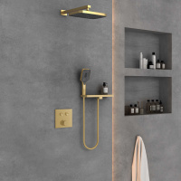 Душевой комплект VSFW-4211RBG встраиваемый, 2 режима, брашированное золото - Gidratop.ru изображение