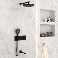 Душевой комплект VSFW-432TI2MB встраиваемый, черный - Gidratop.ru изображение