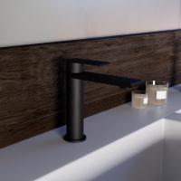 Смеситель для раковины Vogue (SS) VBF-2VS1MB однорычажный, черный матовый - Gidratop.ru изображение