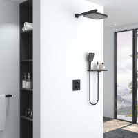 Душевой комплект VSFW-321MT1RMB встраиваемый, термостатический, двухрежимный, черный - Gidratop.ru изображение