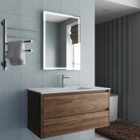 База под раковину Gio 1000 подвесная, 2 выкатных ящика soft-close, C.Oak - Gidratop.ru изображение