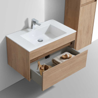 База под раковину Chiara 800 подвесная, 1 выкатной ящик soft-close, N.Oak - Gidratop.ru изображение