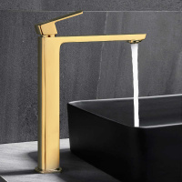 Смеситель для раковины Next VBF-1N2BG однорычажный, брашированное золото - Gidratop.ru изображение