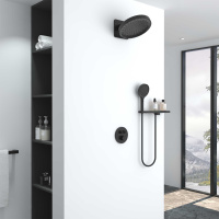 Душевой комплект Inspire VSFW-3I22MT3RMB встраиваемый, термостатический, двухрежимный, черный - Gidratop.ru изображение