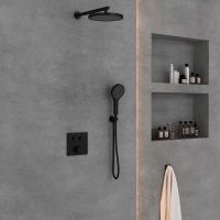 Душевой комплект VSFW-4212MB встраиваемый, 2 режима, черный - Gidratop.ru изображение