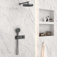 Душевой комплект VSFW-422TI2GM встраиваемый, вороненая сталь - Gidratop.ru изображение