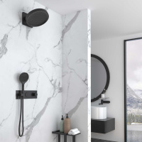 Душевой комплект VSFW-422TI3MB встраиваемый, термостатический, двухрежимный, черный - Gidratop.ru изображение