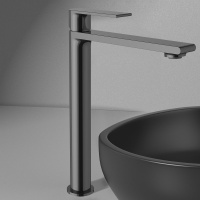 Смеситель для раковины Vogue VBF-1V2GM однорычажный, вороненая сталь - Gidratop.ru изображение